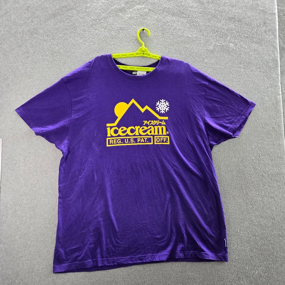 Icecream Men Shirt 3X Purple Graphic Short Sleeve At The Top
